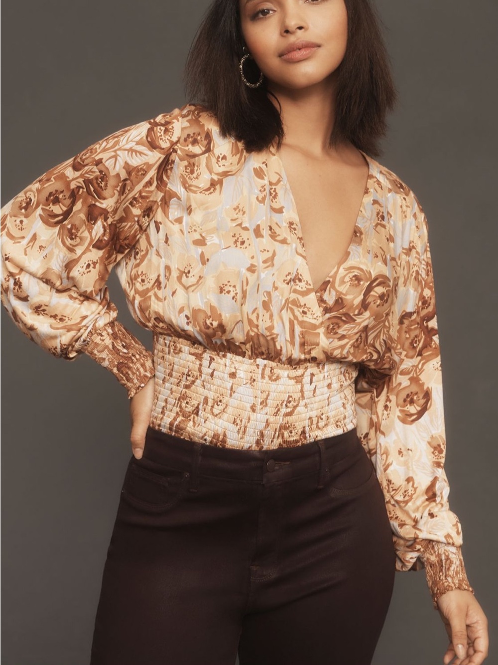 Tiny Valentina Long-Sleeve Printed Surplus Top